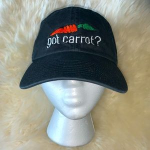 Equestrian Cap, Adjustable Back, Cotton, “Got Carrot”, Black, VGUC
